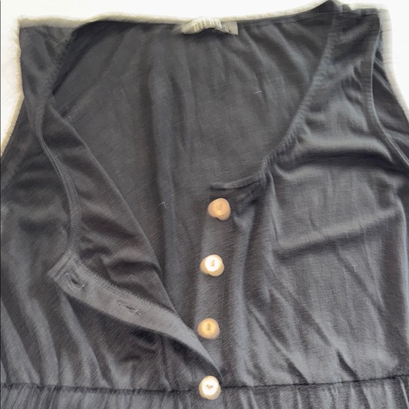 🖤 Women’s Black Tank Dress w/ Pockets & Button Detail – Size XL - Picture 5 of 8
